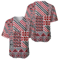 Aotearoa Kowhaiwhai Taniko Patchwork Motifs Baseball Jersey LT9 - Polynesian Pride