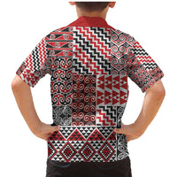 Aotearoa Kowhaiwhai Taniko Patchwork Motifs Family Matching Mermaid Dress and Hawaiian Shirt