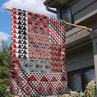 Aotearoa Kowhaiwhai Taniko Patchwork Motifs Garden Flag