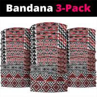 Aotearoa Kowhaiwhai Taniko Patchwork Motifs Neck Gaiter - Polynesian Pride