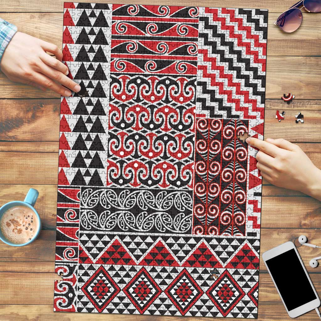 Aotearoa Kowhaiwhai Taniko Patchwork Motifs Puzzle - Polynesian Pride