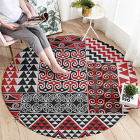 Aotearoa Kowhaiwhai Taniko Patchwork Motifs Round Carpet LT9 - Polynesian Pride