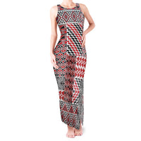 Aotearoa Kowhaiwhai Taniko Patchwork Motifs Tank Maxi Dress