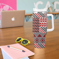 Aotearoa Kowhaiwhai Taniko Patchwork Motifs Tumbler With Handle