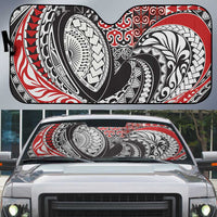 Aotearoa Maori Rugby Tribal Tattoo Auto Sun Shade Kowhaiwhai Taniko Patchwork Motifs - Polynesian Pride