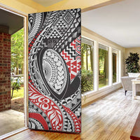 Aotearoa Maori Rugby Tribal Tattoo Door Cover Kowhaiwhai Taniko Patchwork Motifs - Polynesian Pride