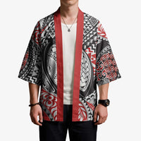 Aotearoa Maori Rugby Tribal Tattoo Kimono Kowhaiwhai Taniko Patchwork Motifs - Polynesian Pride