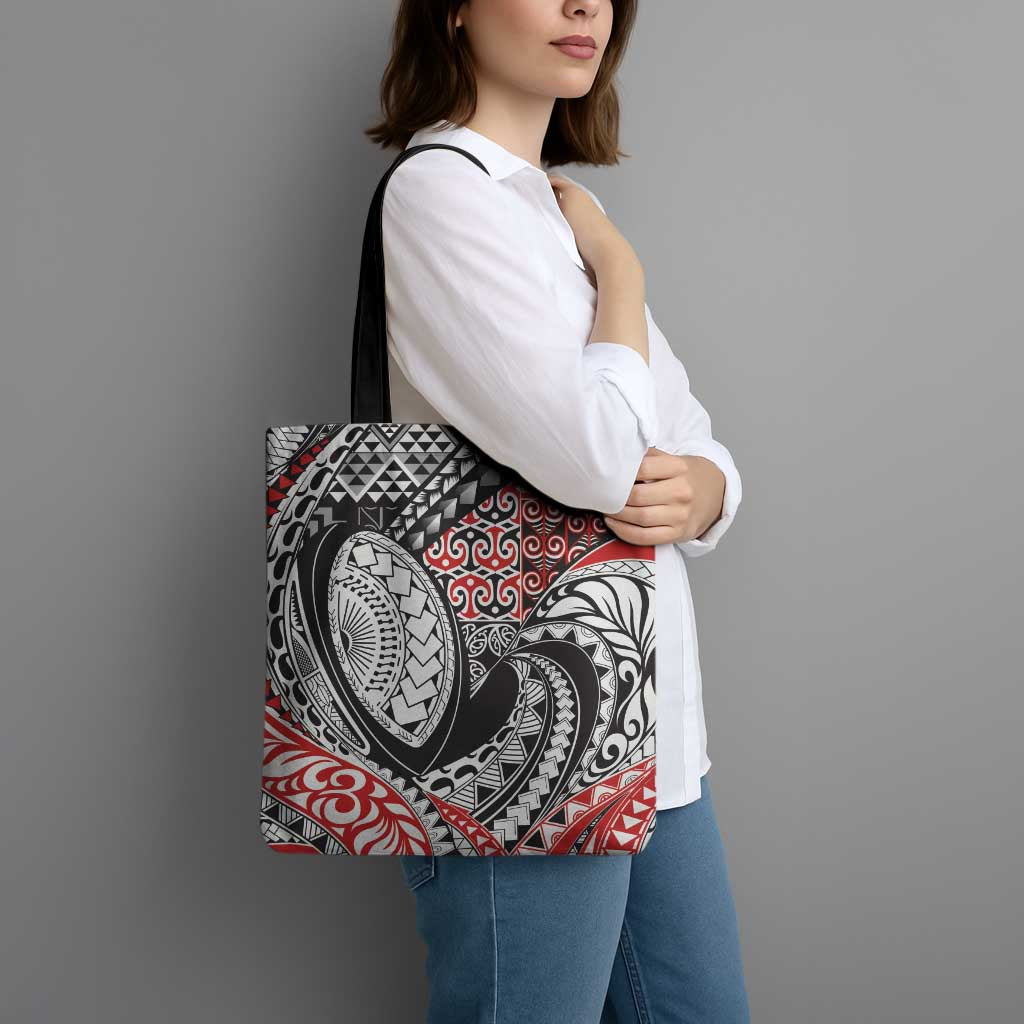 Aotearoa Maori Rugby Tribal Tattoo Tote Bag Kowhaiwhai Taniko Patchwork Motifs LT9 - Polynesian Pride