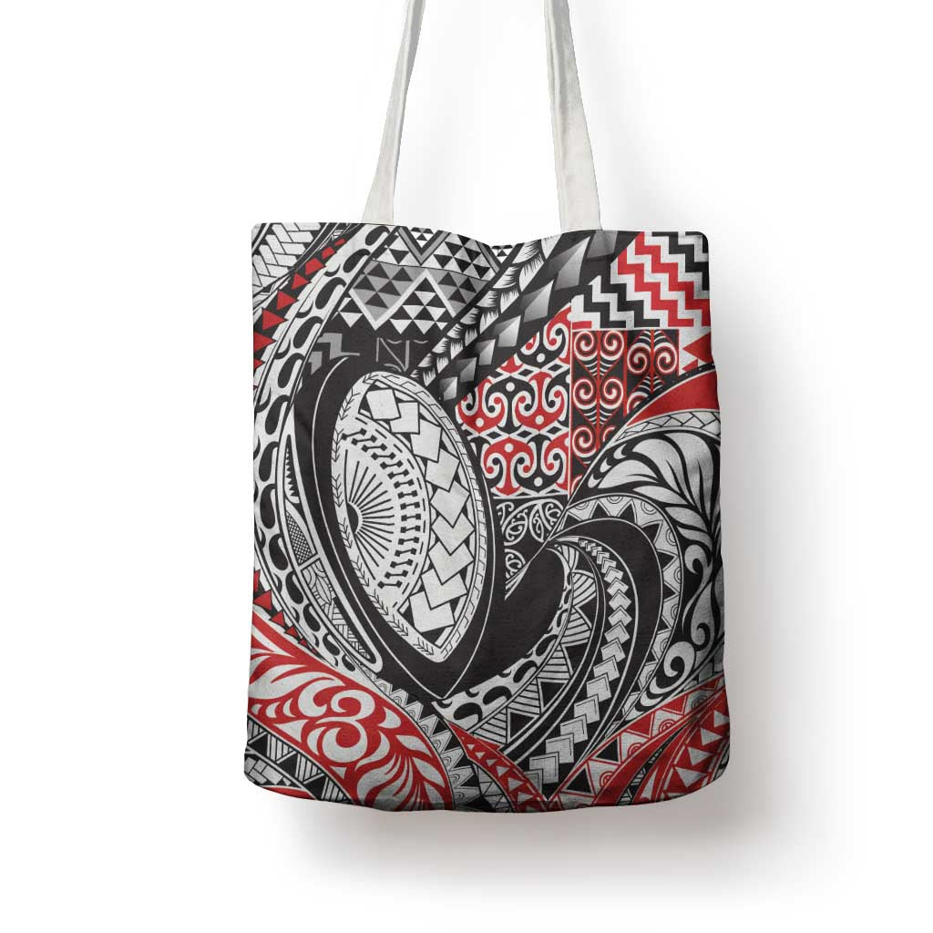 Aotearoa Maori Rugby Tribal Tattoo Tote Bag Kowhaiwhai Taniko Patchwork Motifs LT9 - Polynesian Pride