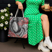 Aotearoa Maori Rugby Tribal Tattoo Tote Bag Kowhaiwhai Taniko Patchwork Motifs LT9 - Polynesian Pride