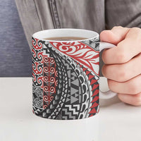 Aotearoa Maori Tribal Tattoo Ceramic Mug Kowhaiwhai Taniko Patchwork Motifs - Polynesian Pride