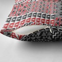 Aotearoa Maori Tribal Tattoo Pillow Cover Kowhaiwhai Taniko Patchwork Motifs - Polynesian Pride