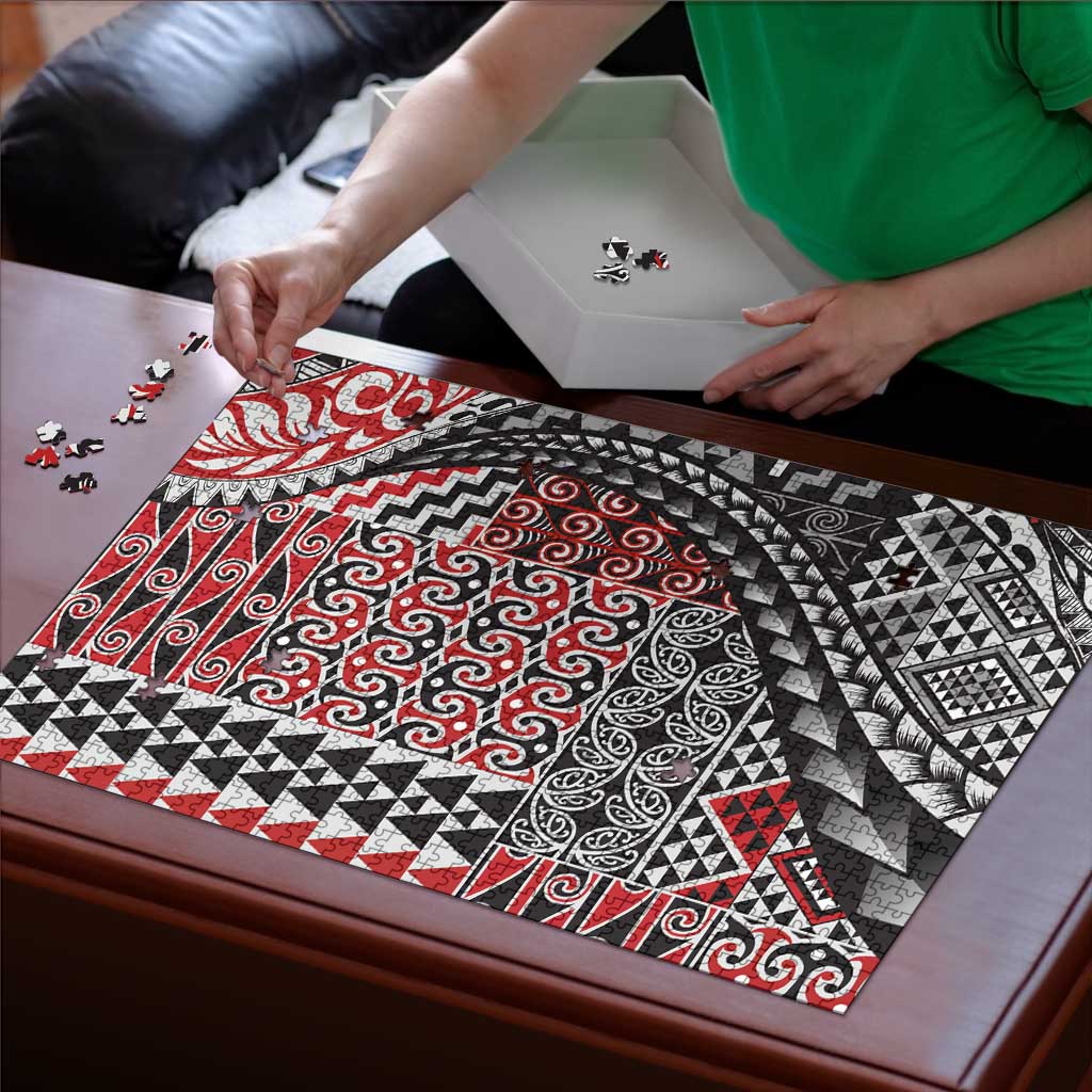 Aotearoa Maori Tribal Tattoo Puzzle Kowhaiwhai Taniko Patchwork Motifs - Polynesian Pride