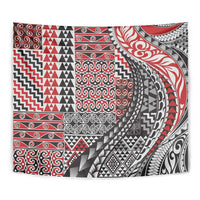 Aotearoa Maori Tribal Tattoo Tapestry Kowhaiwhai Taniko Patchwork Motifs LT9 - Polynesian Pride