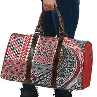 Aotearoa Maori Tribal Tattoo Travel Bag Kowhaiwhai Taniko Patchwork Motifs - Polynesian Pride