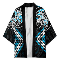 Blue Aotearoa Tukutuku Manawa Tapu Kimono Ta Moko Toi Maori - Polynesian Pride