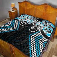 Blue Aotearoa Tukutuku Manawa Tapu Quilt Ta Moko Toi Maori LT9 - Polynesian Pride
