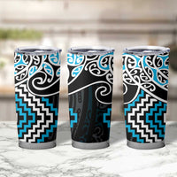Blue Aotearoa Tukutuku Manawa Tapu Tumbler Cup Ta Moko Toi Maori