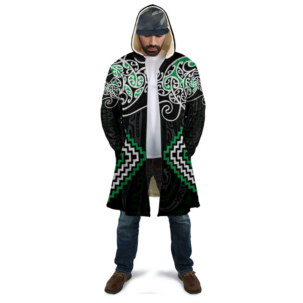 Green Aotearoa Tukutuku Manawa Tapu Cloak Ta Moko Toi Maori - Polynesian Pride