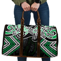 Green Aotearoa Tukutuku Manawa Tapu Travel Bag Ta Moko Toi Maori - Polynesian Pride