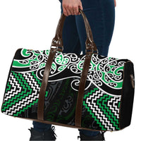 Green Aotearoa Tukutuku Manawa Tapu Travel Bag Ta Moko Toi Maori - Polynesian Pride
