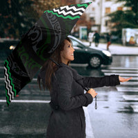 Green Aotearoa Tukutuku Manawa Tapu Umbrella Ta Moko Toi Maori - Polynesian Pride