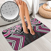 Pink Aotearoa Tukutuku Manawa Tapu Bathroom Set Ta Moko Toi Maori - Polynesian Pride