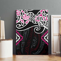 Pink Aotearoa Tukutuku Manawa Tapu Canvas Wall Art Ta Moko Toi Maori
