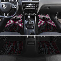 Pink Aotearoa Tukutuku Manawa Tapu Car Mats Ta Moko Toi Maori