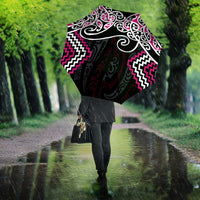 Pink Aotearoa Tukutuku Manawa Tapu Umbrella Ta Moko Toi Maori - Polynesian Pride