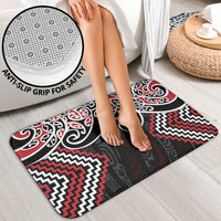 Red Aotearoa Tukutuku Manawa Tapu Bathroom Set Ta Moko Toi Maori - Polynesian Pride