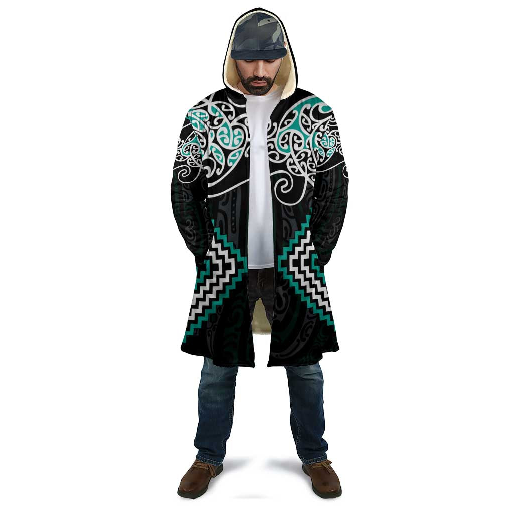Turquoise Aotearoa Tukutuku Manawa Tapu Cloak Ta Moko Toi Maori - Polynesian Pride