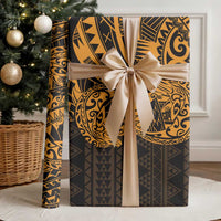Gold Couple Dolphins Maori Polynesian Style Wrapping Paper - Polynesian Pride
