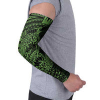 Green Couple Dolphins Maori Polynesian Style Arm Sleeves - Polynesian Pride