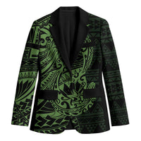 Green Couple Dolphins Maori Polynesian Style Blazer - Polynesian Pride