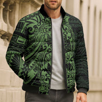 Green Couple Dolphins Maori Polynesian Style Bomber Puffer Jacket - Polynesian Pride