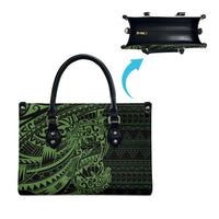 Green Couple Dolphins Maori Polynesian Style Leather Bag - Polynesian Pride