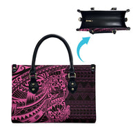 Pink Couple Dolphins Maori Polynesian Style Leather Bag - Polynesian Pride