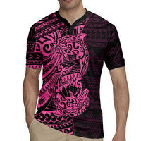 Pink Couple Dolphins Maori Polynesian Style Rugby Jersey