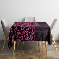 Pink Couple Dolphins Maori Polynesian Style Tablecloth