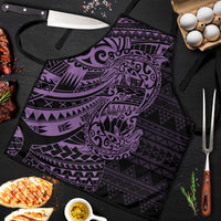 Purple Couple Dolphins Maori Polynesian Style Apron LT9 Purple - Polynesian Pride