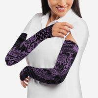Purple Couple Dolphins Maori Polynesian Style Arm Sleeves - Polynesian Pride