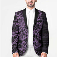 Purple Couple Dolphins Maori Polynesian Style Blazer - Polynesian Pride