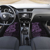 Purple Couple Dolphins Maori Polynesian Style Car Mats