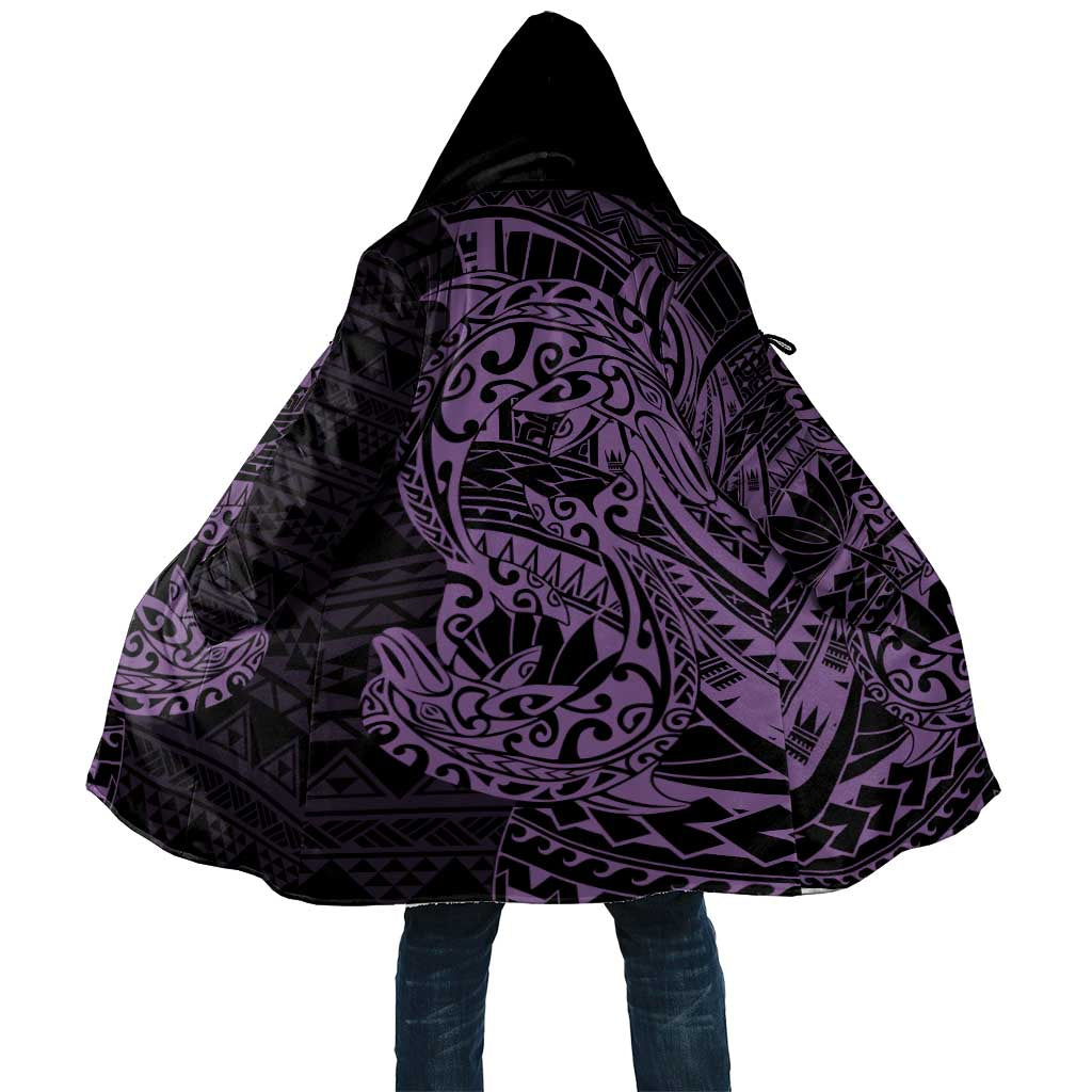 Purple Couple Dolphins Maori Polynesian Style Cloak - Polynesian Pride