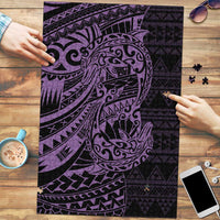 Purple Couple Dolphins Maori Polynesian Style Puzzle - Polynesian Pride