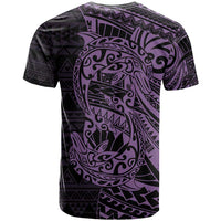 Purple Couple Dolphins Maori Polynesian Style T Shirt