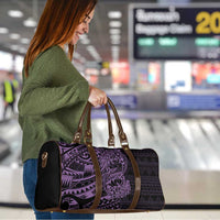 Purple Couple Dolphins Maori Polynesian Style Travel Bag - Polynesian Pride