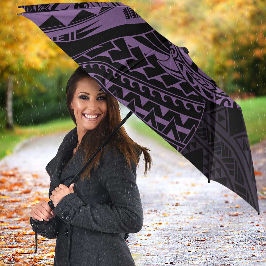 Purple Couple Dolphins Maori Polynesian Style Umbrella - Polynesian Pride