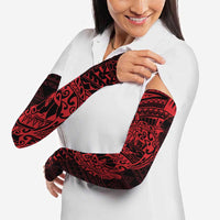 Red Couple Dolphins Maori Polynesian Style Arm Sleeves - Polynesian Pride